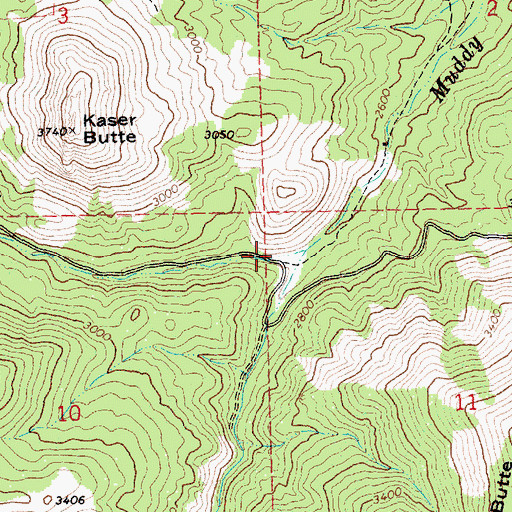 Topographic Map of Hawley Canyon, OR