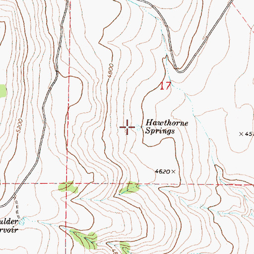 Topographic Map of Hawthorne Springs, OR