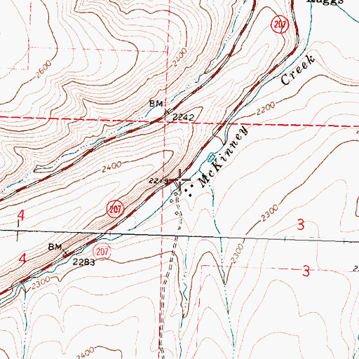 Topographic Map of Hay Creek, OR