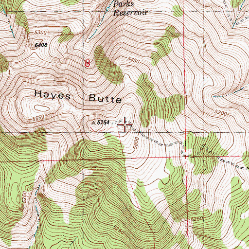 Topographic Map of Hayes Butte, OR