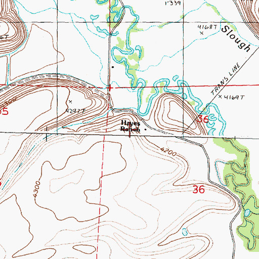 Topographic Map of Hayes Ranch, OR