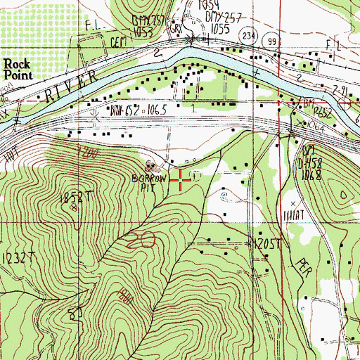 Topographic Map of Hays Cemetery, OR