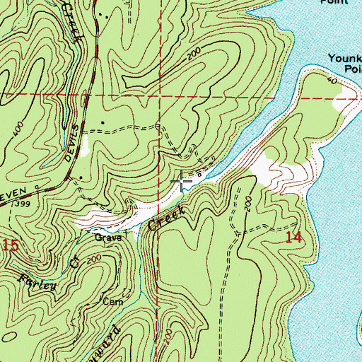 Topographic Map of Hayward Creek, OR
