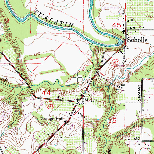 Topographic Map of Heaton Creek, OR