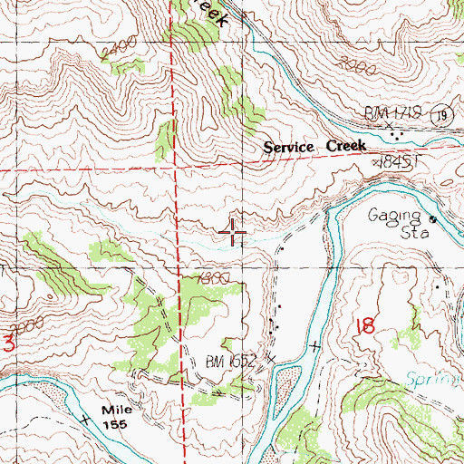 Topographic Map of Heidtmann Canyon, OR