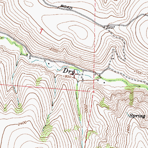 Topographic Map of Heifer Creek, OR