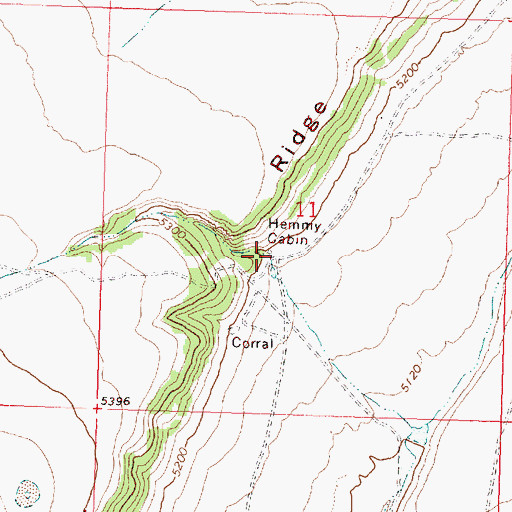Topographic Map of Hemmy Cabin, OR