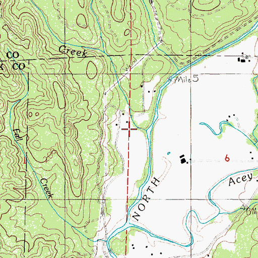 Topographic Map of Henderson Creek, OR