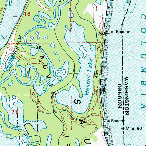 Topographic Map of Henrici Lake, OR