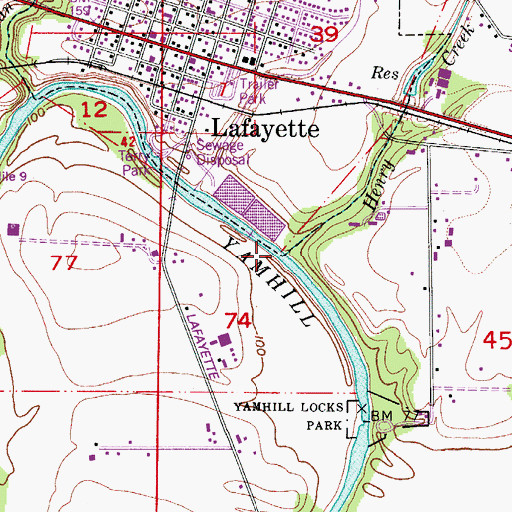 Topographic Map of Henry Creek, OR