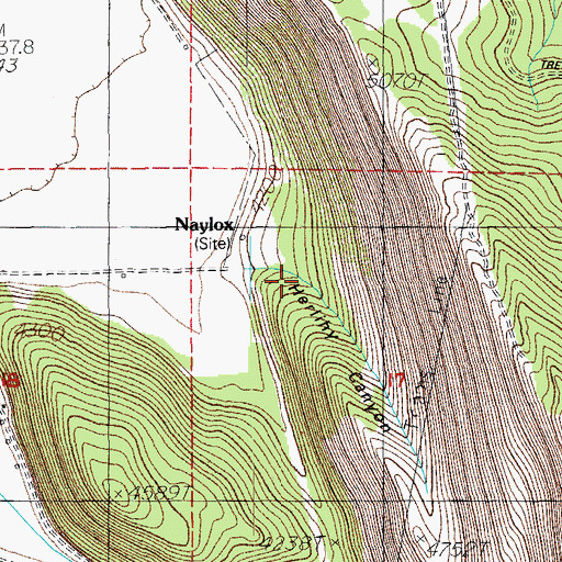 Topographic Map of Herlihy Canyon, OR