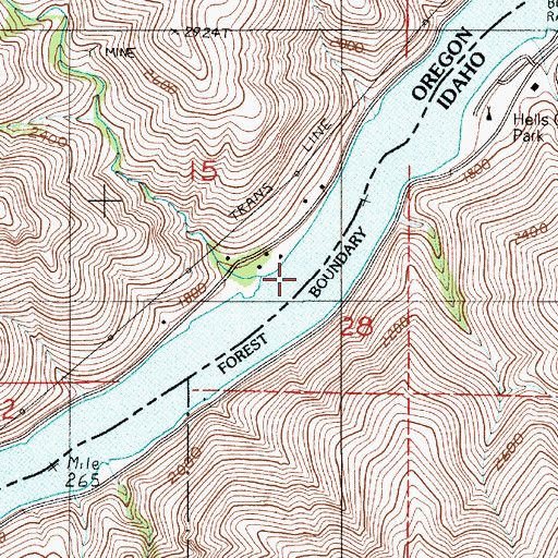 Topographic Map of Herman Creek, OR