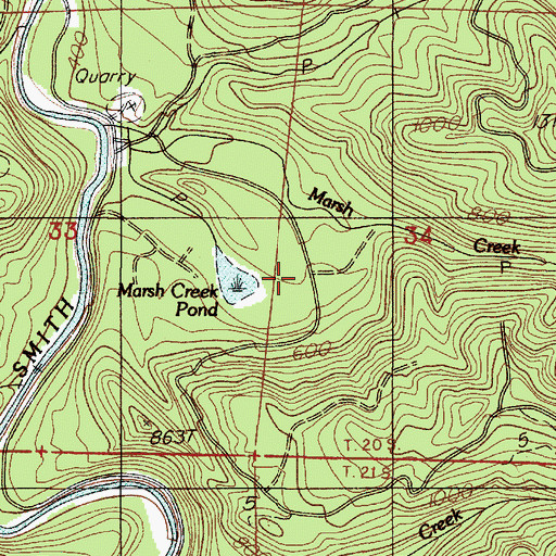 Topographic Map of Hess Ranch, OR