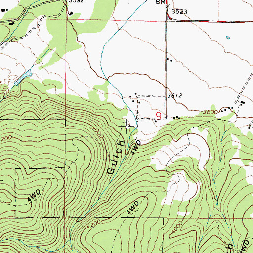Topographic Map of Hibbard Gulch, OR