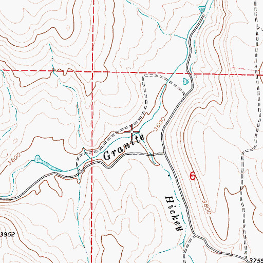 Topographic Map of Hickey Creek, OR