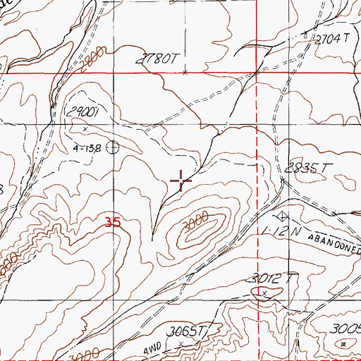 Topographic Map of High Line Ditch, OR