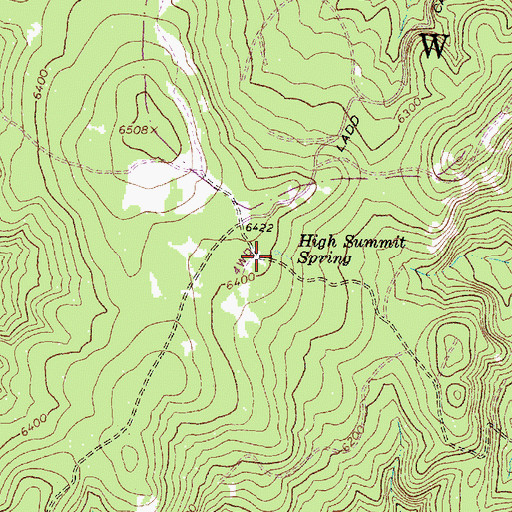 Topographic Map of High Summit Spring, OR