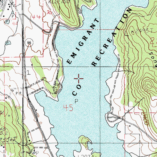Topographic Map of Hill Creek, OR