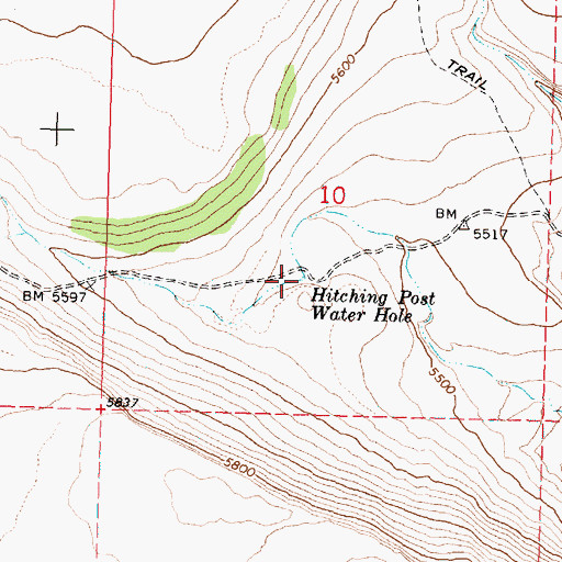Topographic Map of Hitching Post Water Hole, OR