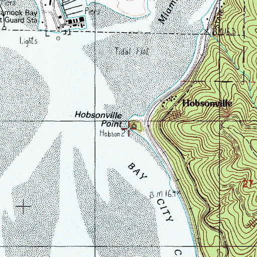 Topographic Map of Hobsonville Point, OR