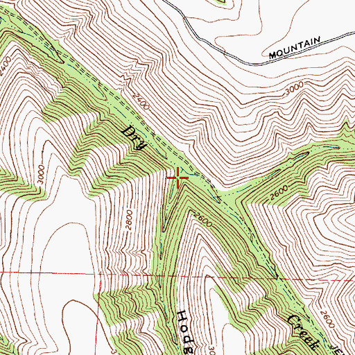 Topographic Map of Hodgson Canyon, OR