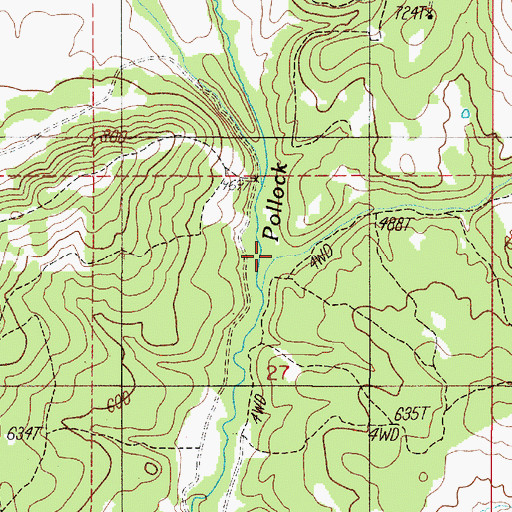 Topographic Map of Hog Creek, OR
