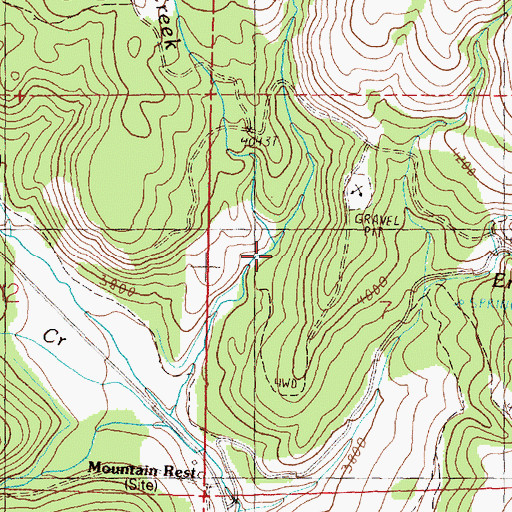 Topographic Map of Hog Creek, OR
