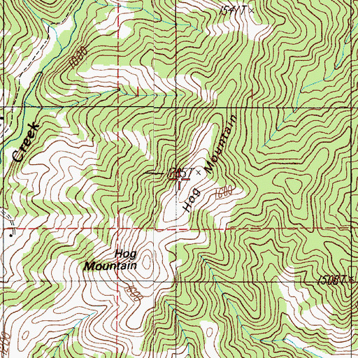 Topographic Map of Hog Mountain, OR