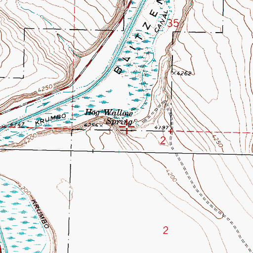 Topographic Map of Hog Wallow Spring, OR