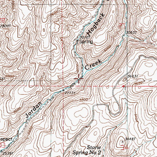 Topographic Map of Hogback Creek, OR