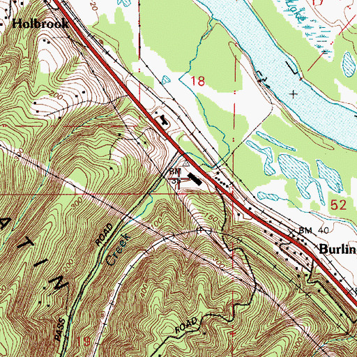 Topographic Map of Holbrook School (historical), OR