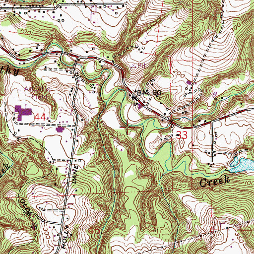 Topographic Map of Holcomb Creek, OR