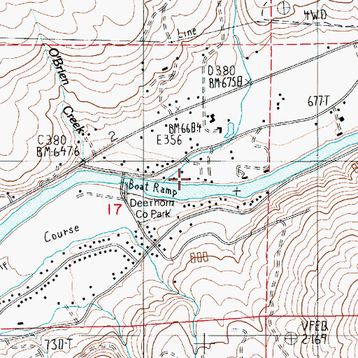 Topographic Map of Holden Creek, OR