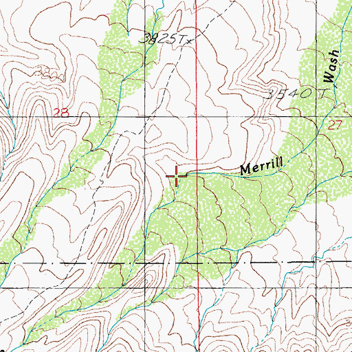 Topographic Map of Shingle Mill Canyon, AZ