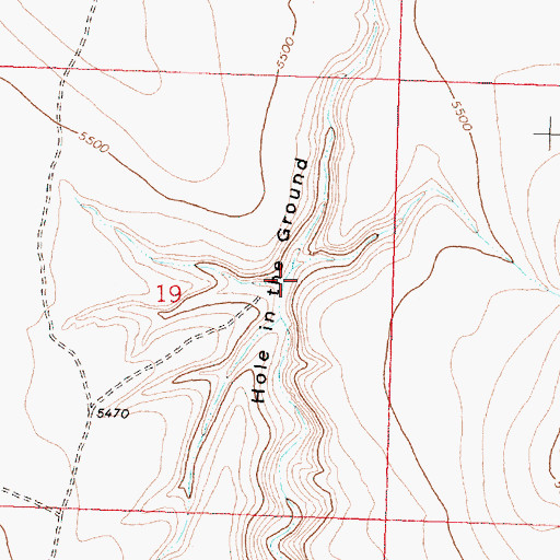Topographic Map of Hole in the Ground, OR