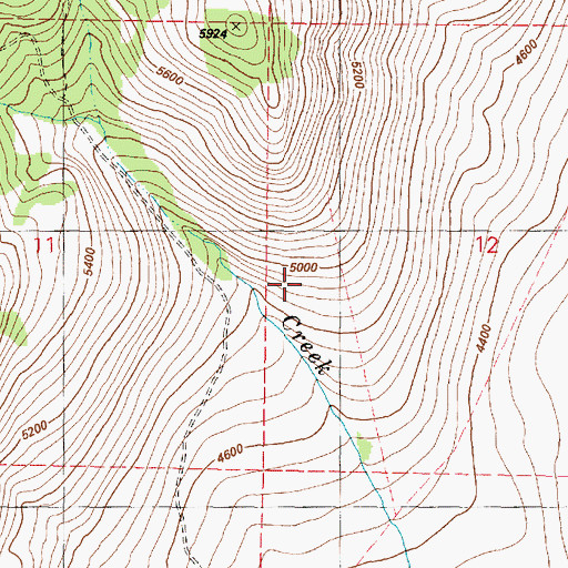 Topographic Map of Hole in the Ground, OR