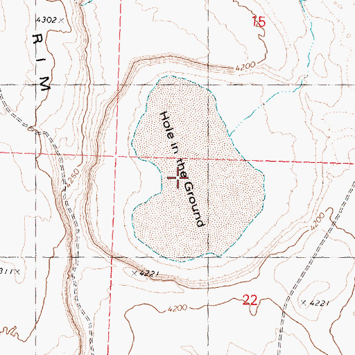 Topographic Map of Hole in the Ground, OR