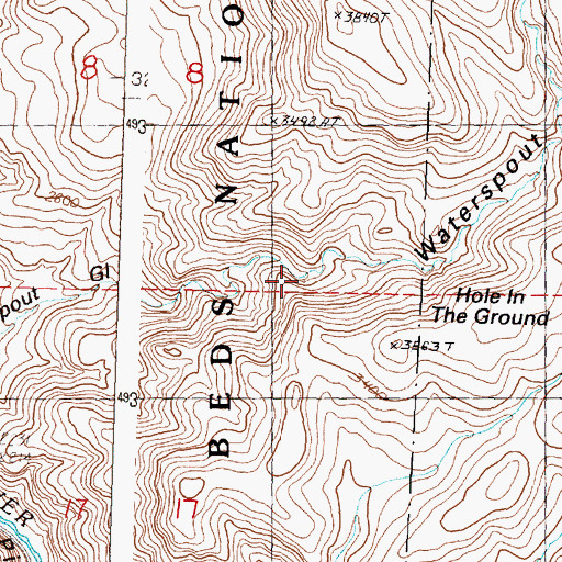 Topographic Map of Hole in the Ground, OR