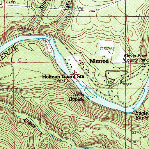 Topographic Map of Holman Guard Station, OR