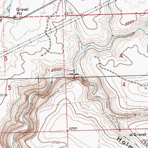Topographic Map of Holmes Canyon, OR
