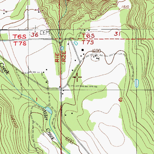 Topographic Map of Holy Rosary Church, OR