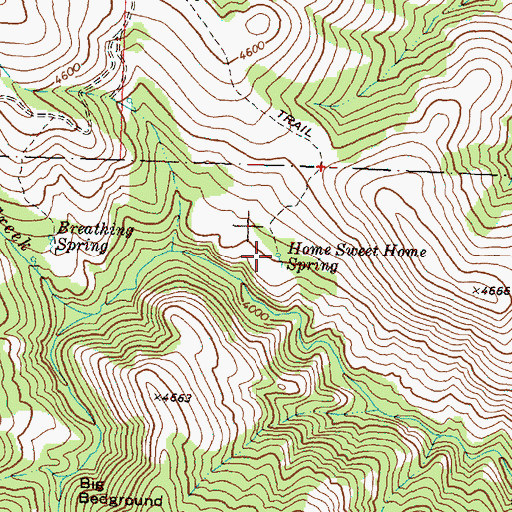 Topographic Map of Home Sweet Home Spring, OR