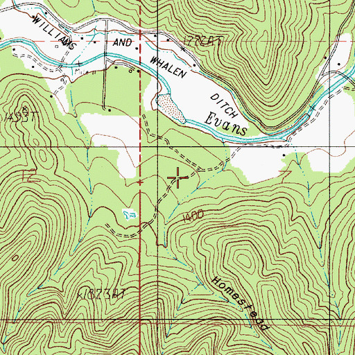 Topographic Map of Homestead Gulch, OR