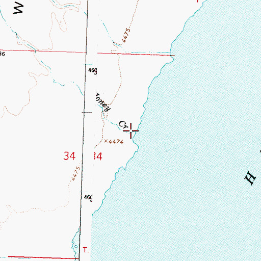 Topographic Map of Honey Creek, OR