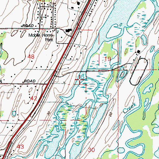 Topographic Map of Honeyman Creek, OR