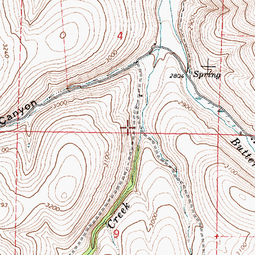 Topographic Map of Hoodlum Canyon, OR