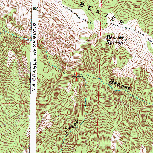 Topographic Map of Hoodoo Creek, OR
