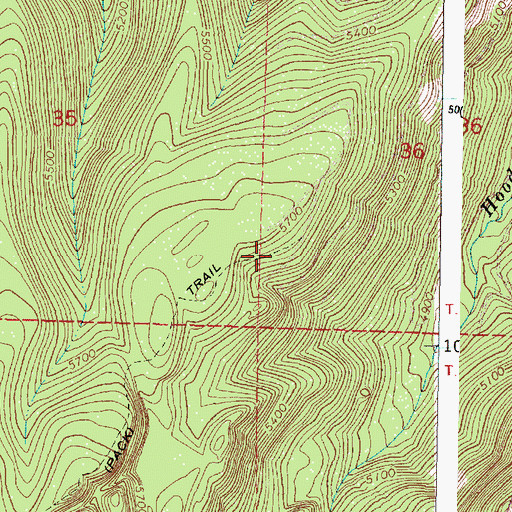 Topographic Map of Hoodoo Trail, OR