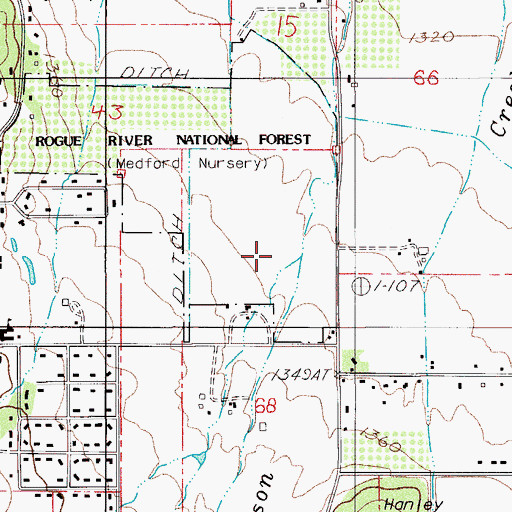 Topographic Map of Horn Creek, OR