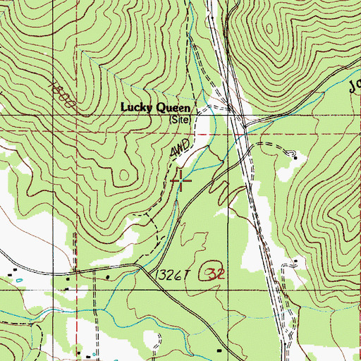 Topographic Map of Horse Creek, OR